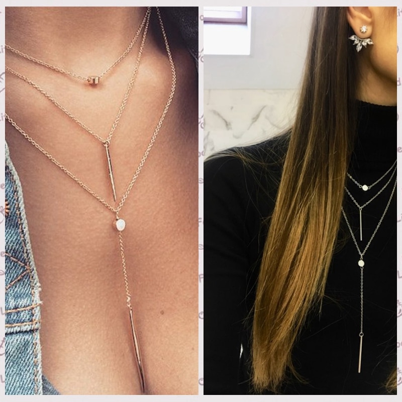 Dây Chuyền Hợp Kim 3 Lớp Xinh Xắn