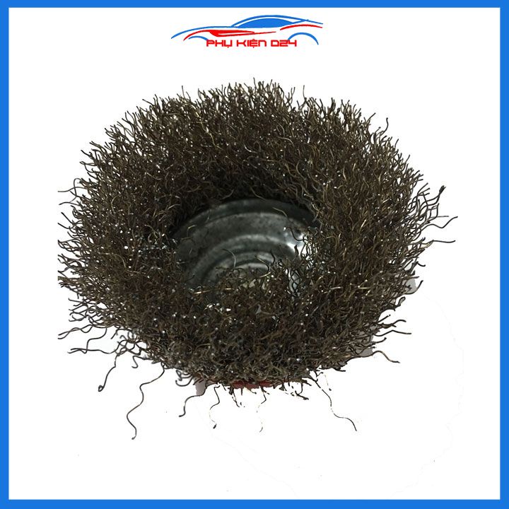 Bát mài, đánh gỉ sắt thép đế đỏ ren M10 đường kính 7cm