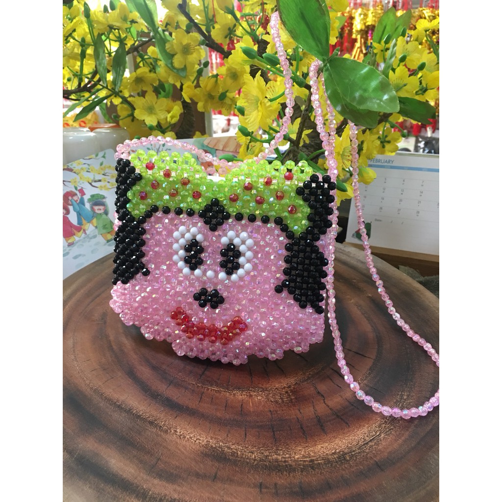 TÚI XÁCH CẦM TAY HÌNH MICKEY ĐÍNH HẠT CHO BÉ MẪU BEB - HAT 3