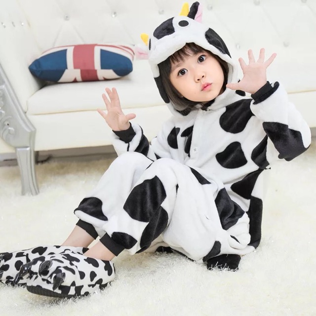 Pijama thú bông hình con bò
