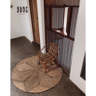 Thảm Cói Chụp Ảnh Sản Phẩm , Trang Trí Nhà Cửa Phù Hợp Mọi Không Gian ( Thamr múi pizza - Thảm Tròn Nhiều Kích Thước )