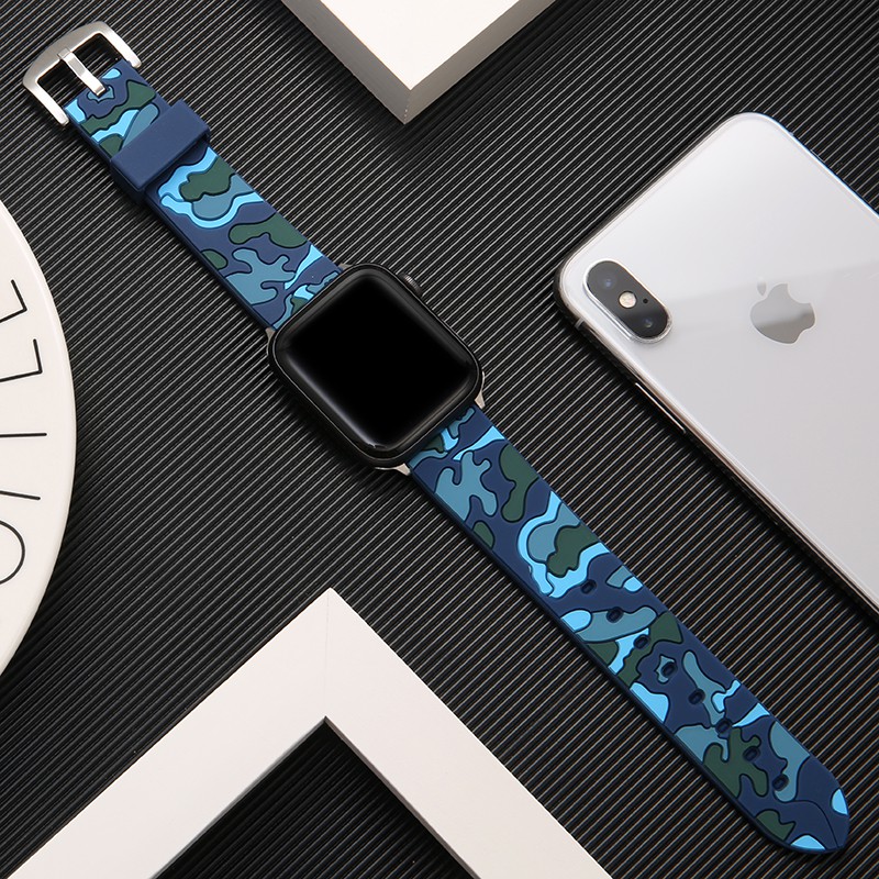 Dây đeo thay thế bằng silicone mềm nhiều màu sắc 40mm 44mm 42mm 38mm dành cho đồng hồ Apple Watch Series1 2 3 4 5 SE 6