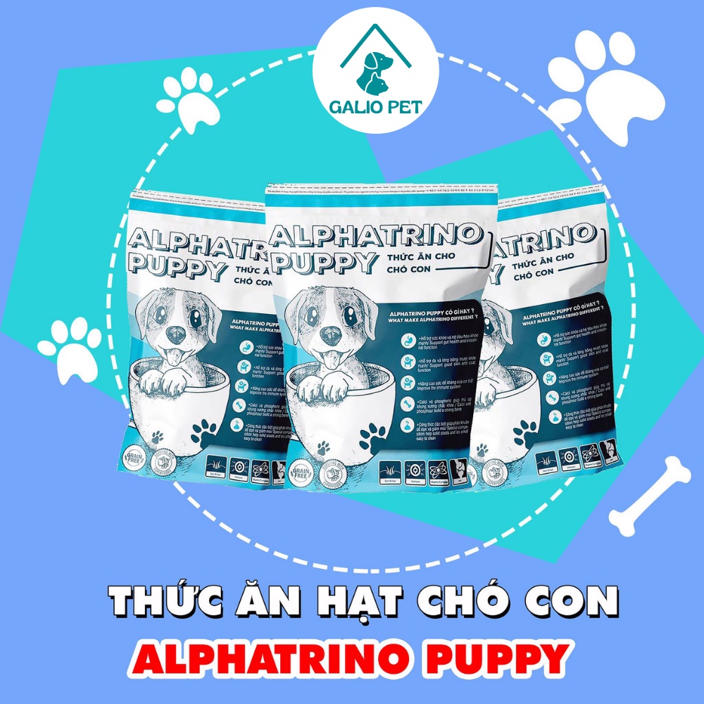 Thức ăn hạt cho chó con ALPHATRINO PUPPY 450GR ( FOOD PET)