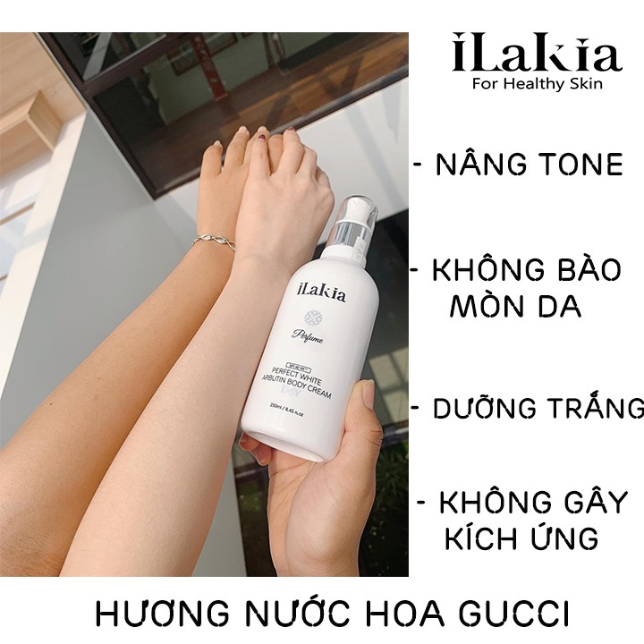 Kem Dưỡng Trắng Da Body Toàn Thân Ban Đêm ILAKIA Dưỡng Ẩm Chống Lão Hoá Hương Nước Hoa