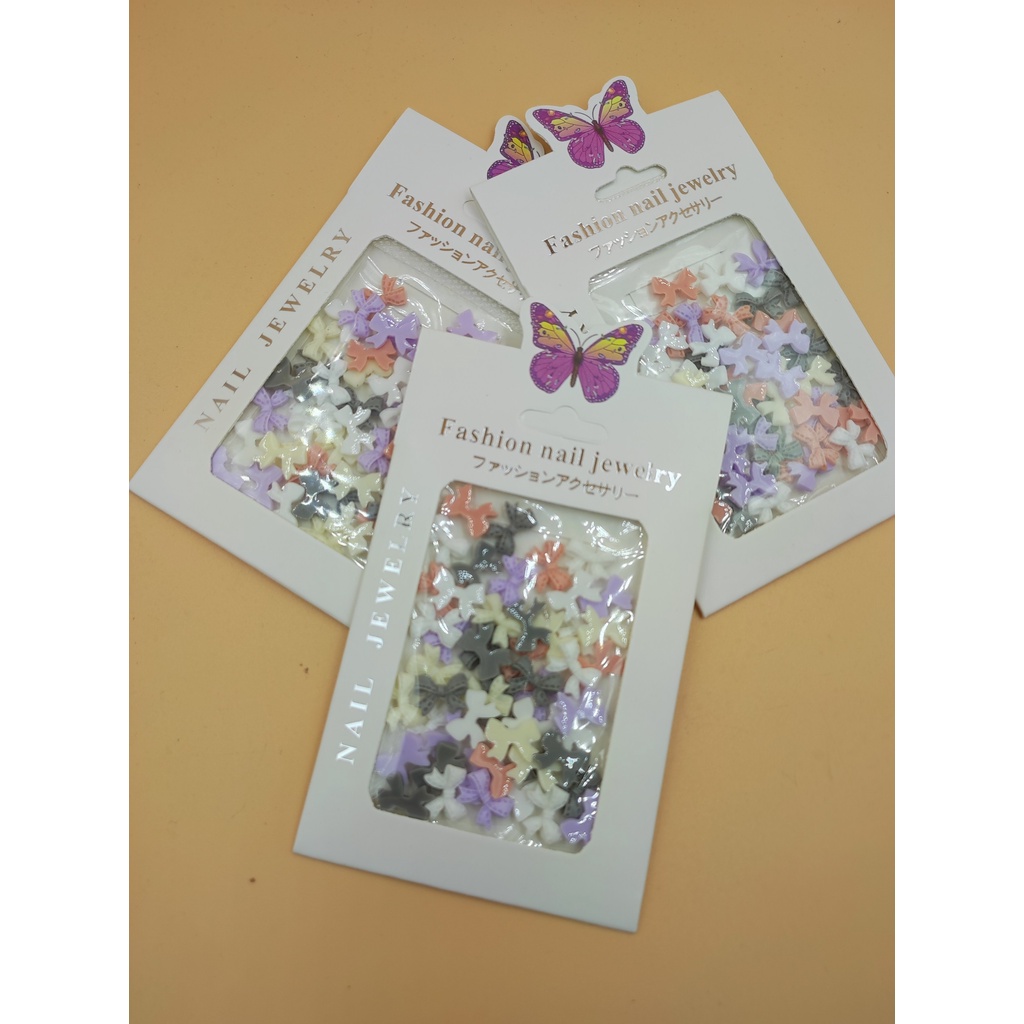 Charm nơ nail cao cấp, charm nơ gắn móng