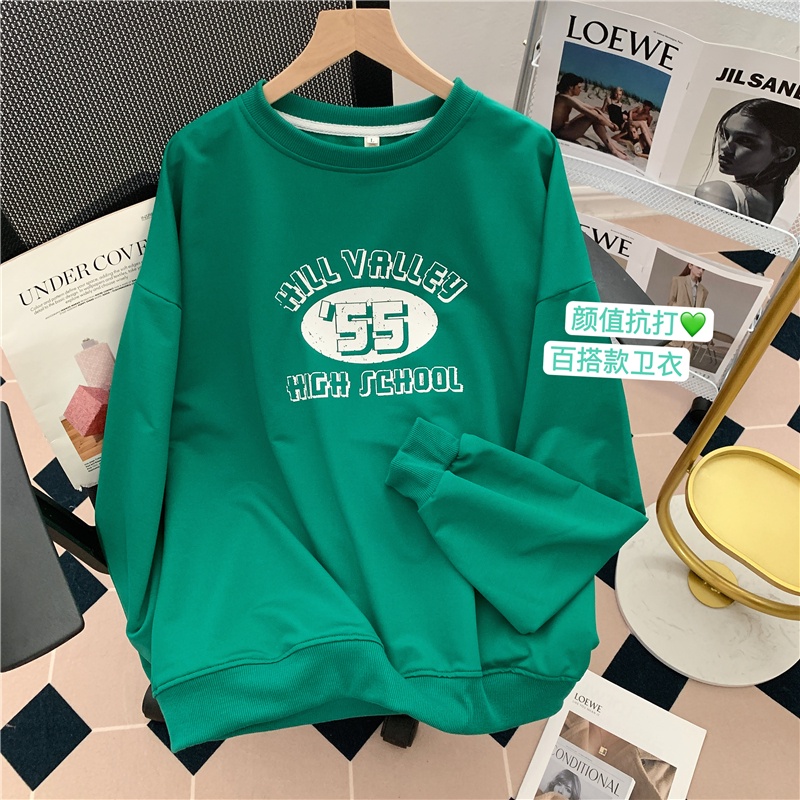 SUXI Áo Sweater Thể Thao Tay Dài Cổ Tròn In Họa Tiết Vintage Thời Trang Mùa Thu Cho Nữ