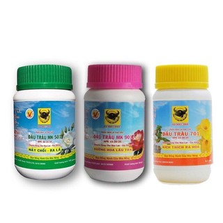 Bộ sản phẩm bao gồm 3 lọ phân bón lá đầu trâu 501, 701, 901