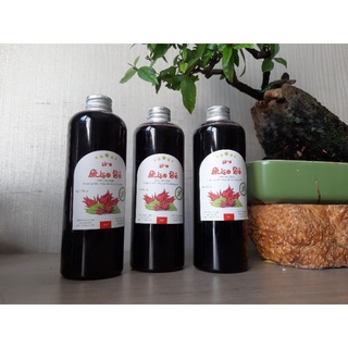 Siro Atiso Đỏ 500ml NLFARM nguyên chất từ hoa Hibiscus ngâm đường phèn