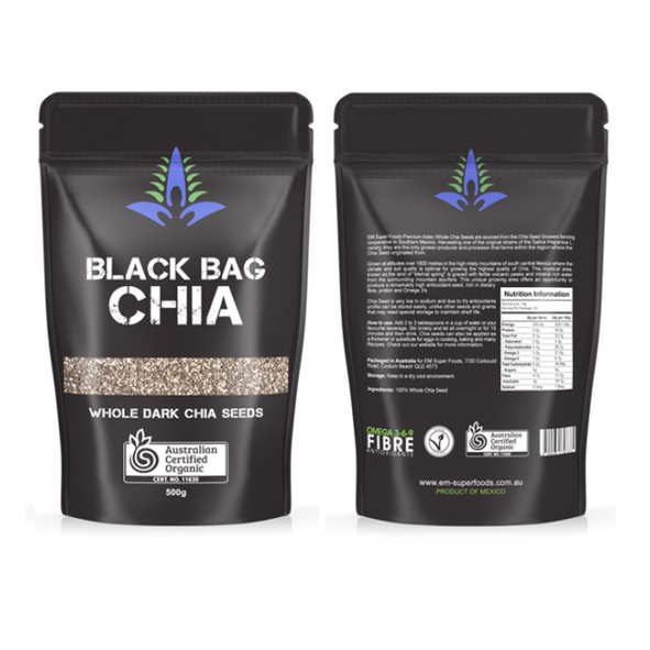 Hạt Chia Black Bag Healthy Tốt Cho Sức Khoẻ Nhập Khẩu Úc BẾP MẸ SG