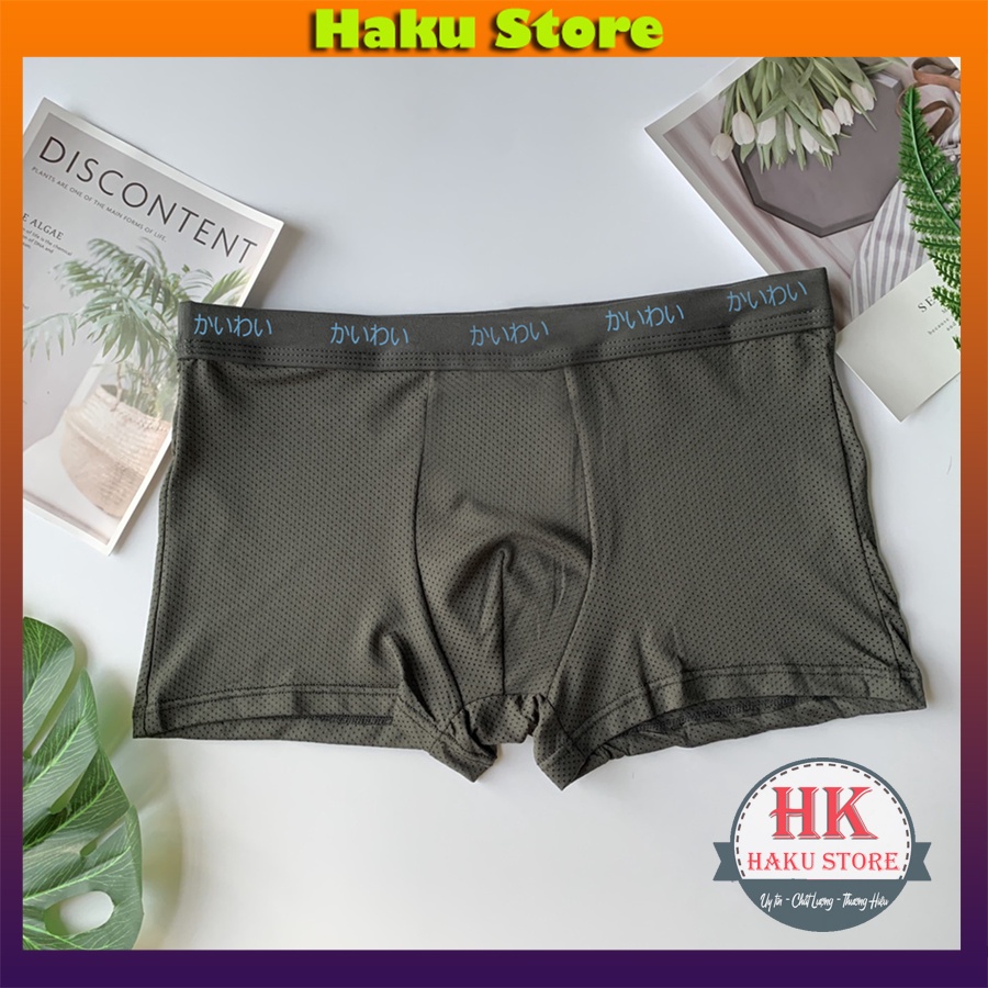 Quần sịp đùi Nam thông hơi cao cấp lỗ nhỏ hàng VNXK, Quần sịp lưới nam thông hơi mát lạnh co giãn 4 chiều kháng khuẩn