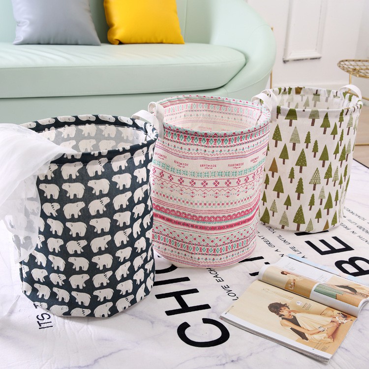 Giỏ vải đựng đồ đa năng, sọt vải để quần áo vải bố chống thấm nước 88088 SHOP BUÔN 88