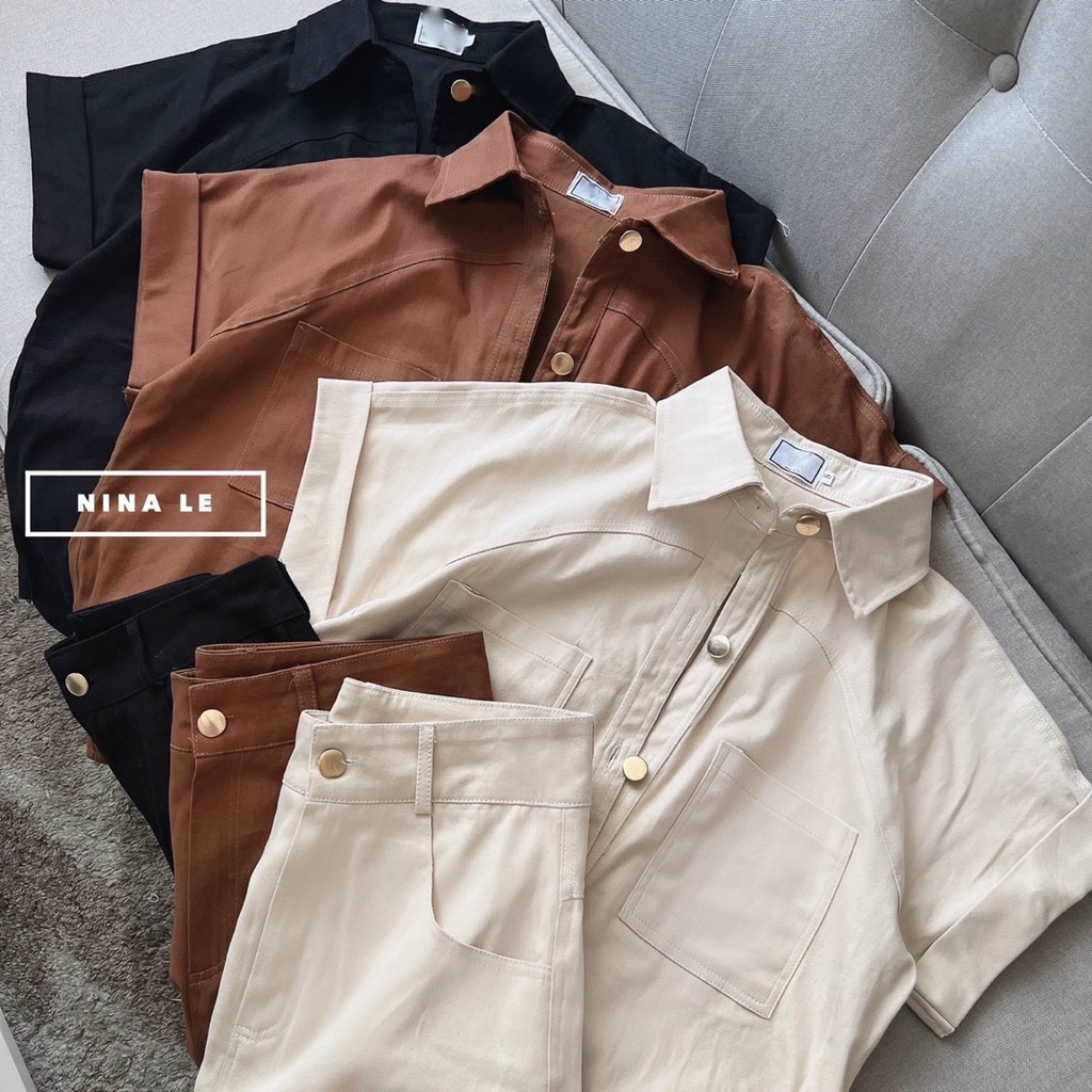 Set Bộ Nữ,set Đi Biển Dự Tiệc Dạo Phố Áo Cổ Vest Kèm Quần Đùi Năng Động Sang Chảnh Thời Trang [XM MINH PHÚC]