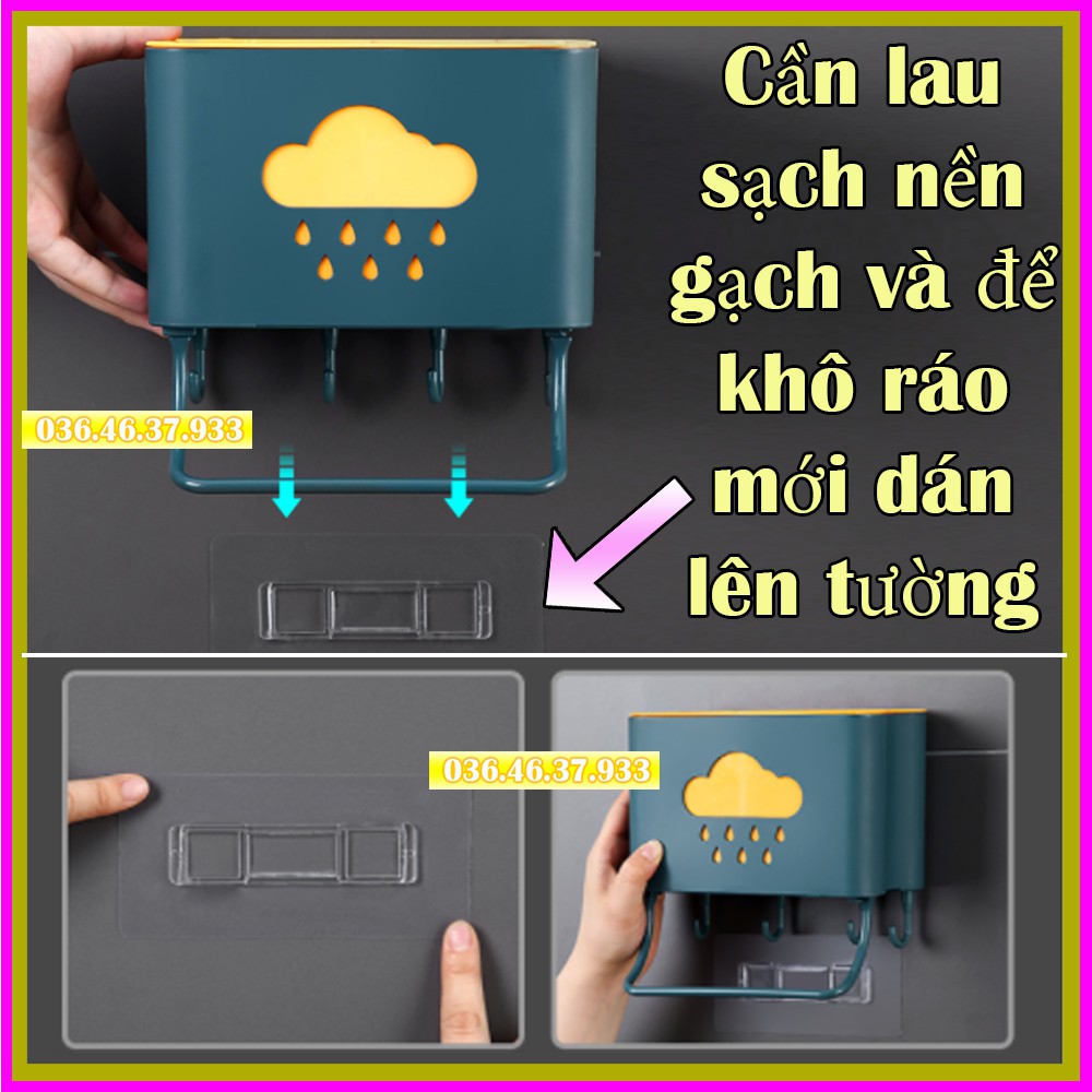 Hộp đựng đũa muỗng thìa treo tường đa năng tiện lợi có sẵn Keo dán siêu dính