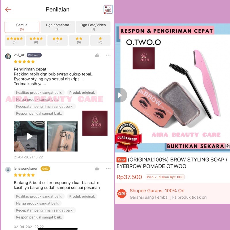 (Hàng Mới Về) Xà Phòng Tạo Kiểu Lông Mày Otwoo Chính Hãng 100% | BigBuy360 - bigbuy360.vn