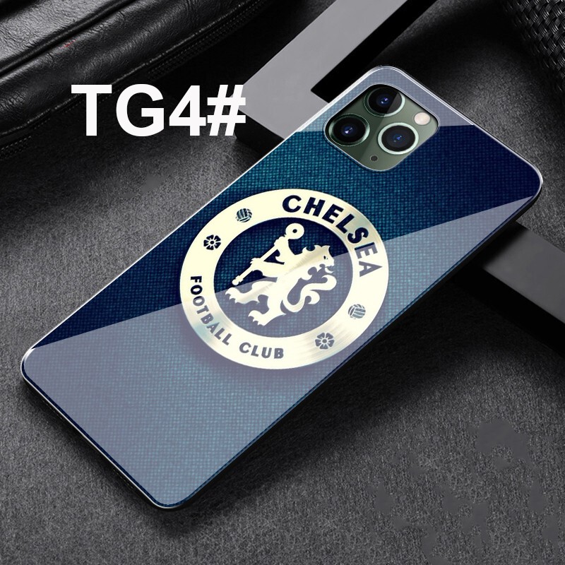 Ốp điện thoại tráng gương in hình Chelsea FC chất lượng cao cho iPhone 11 12 Mini Pro Max 12mini