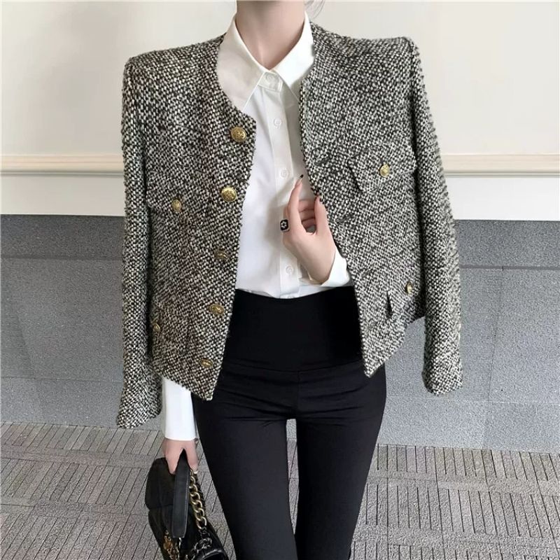 (SẴN) Áo dạ cổ tròn màu xanh rêu | BigBuy360 - bigbuy360.vn