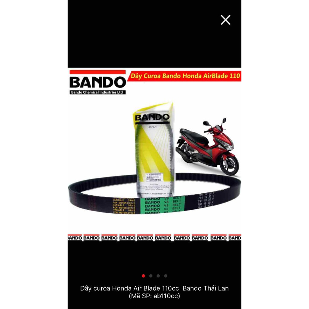 Dây curoa Honda airblade 110 chính hãng Bando