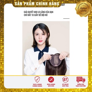 Tóc Phủ Mái Hói (Tóc Phủ Bạc) Cao Cấp Thật 100%