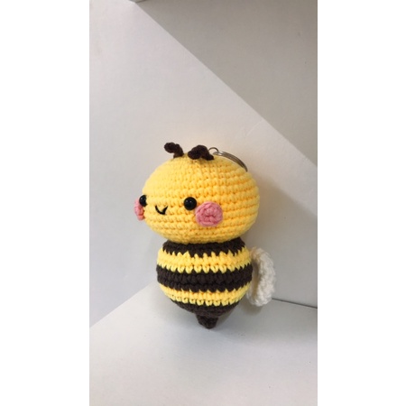Móc khóa ong đáng iu bằng len handmade