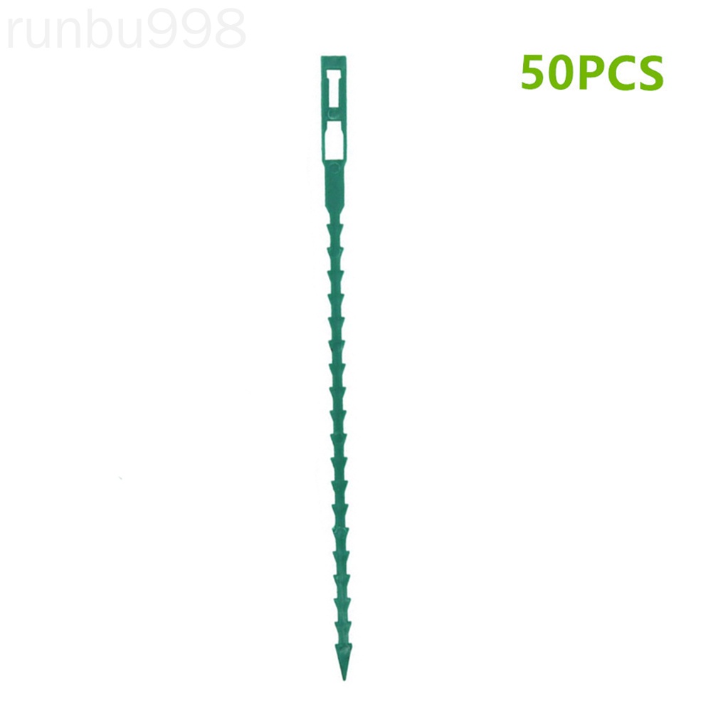 Set 50 Dây Nhựa Buộc Cây Leo Có Thể Điều Chỉnh Và Tái Sử Dụng Hỗ Trợ Runbu998