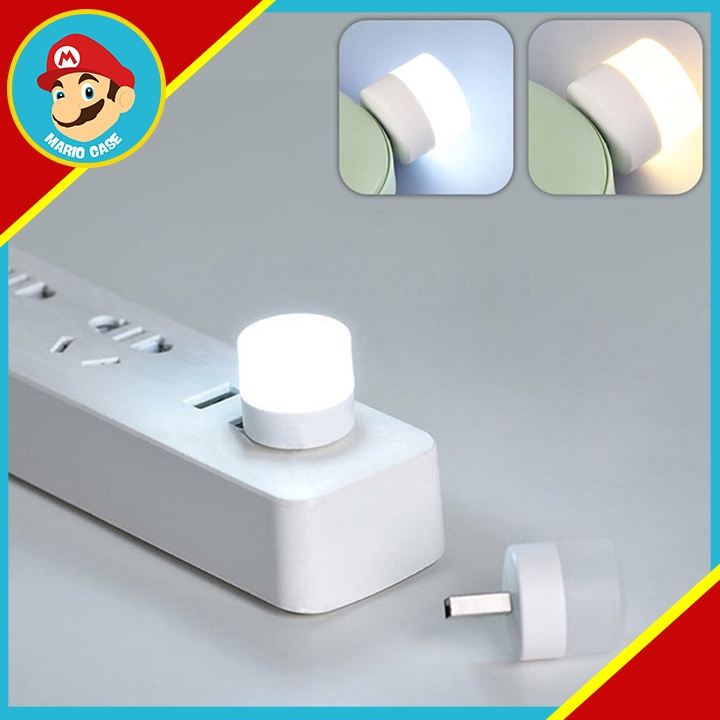 Đèn LED mini trang trí, làm đèn ngủ, đọc sách chân sạc USB 5V, 1W siêu tiện dụng - Mario Case
