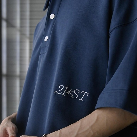 Áo polo Unisex Ngắn tay 21ST URBAN Blue Raydium Polo