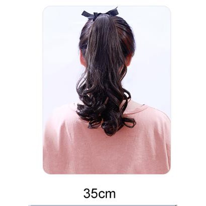 Tóc Giả Cột Xoăn WINA Làm Bằng Tóc Thật TCT-04 dài 35cm [ 100gr ]