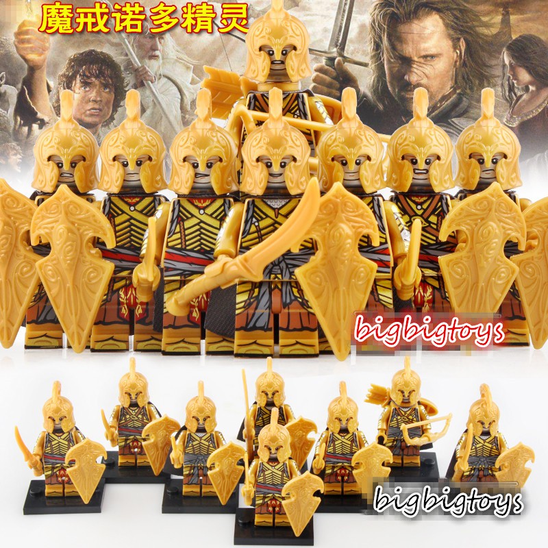 Bộ 8 mô hình nhân vật trong phim chúa tể của những chiếc nhẫn độc đáo cho đồ chơi play