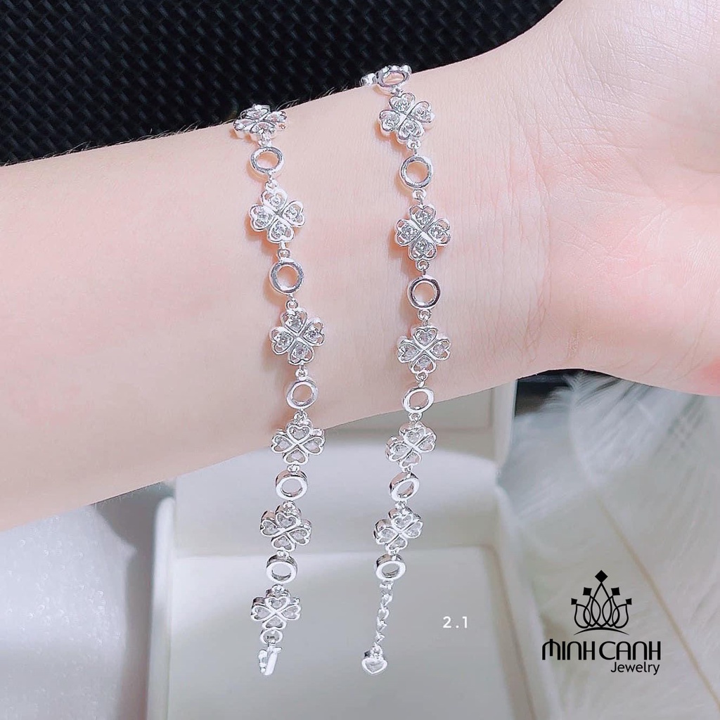 Lắc Tay Nữ Cỏ 4 Bạc 925 May Mắn Dạng Chuỗi - Minh Canh Jewelry