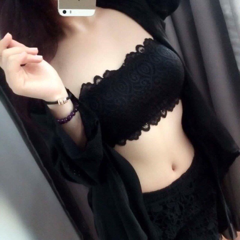 Áo bra Quây Cup Ngang ren không dây + Tặng kèm Dây Trong