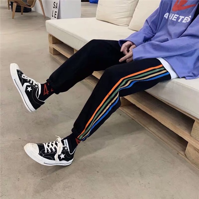 FREESHIP 50K - Quần Jogger Da Cá Sọc 5 Màu Unisex Nam, Nữ Cực Chất