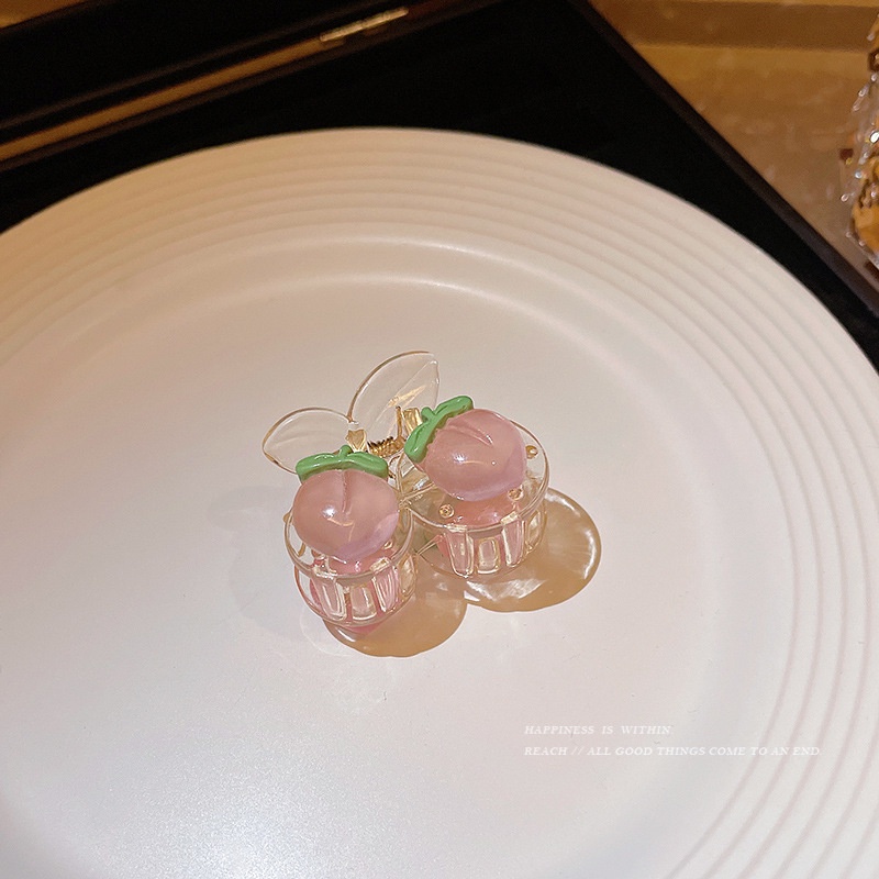 Kẹp Tóc Hình Cá Mập Màu Hồng Trong Suốt Phong Cách Nhật Bản 2022 Cho Nữ F643