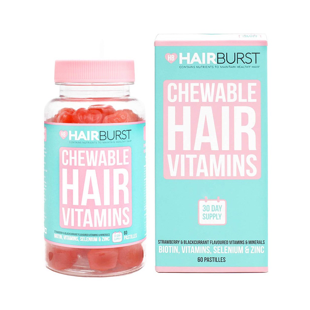 Kẹo Dẻo Kích Mọc Tóc HairBurst Chewable Hair Vitamins 60 Viên