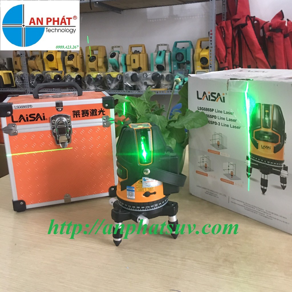 Máy cân mực laser Laisai LSG686SPD/ Máy thủy bình laser laisai