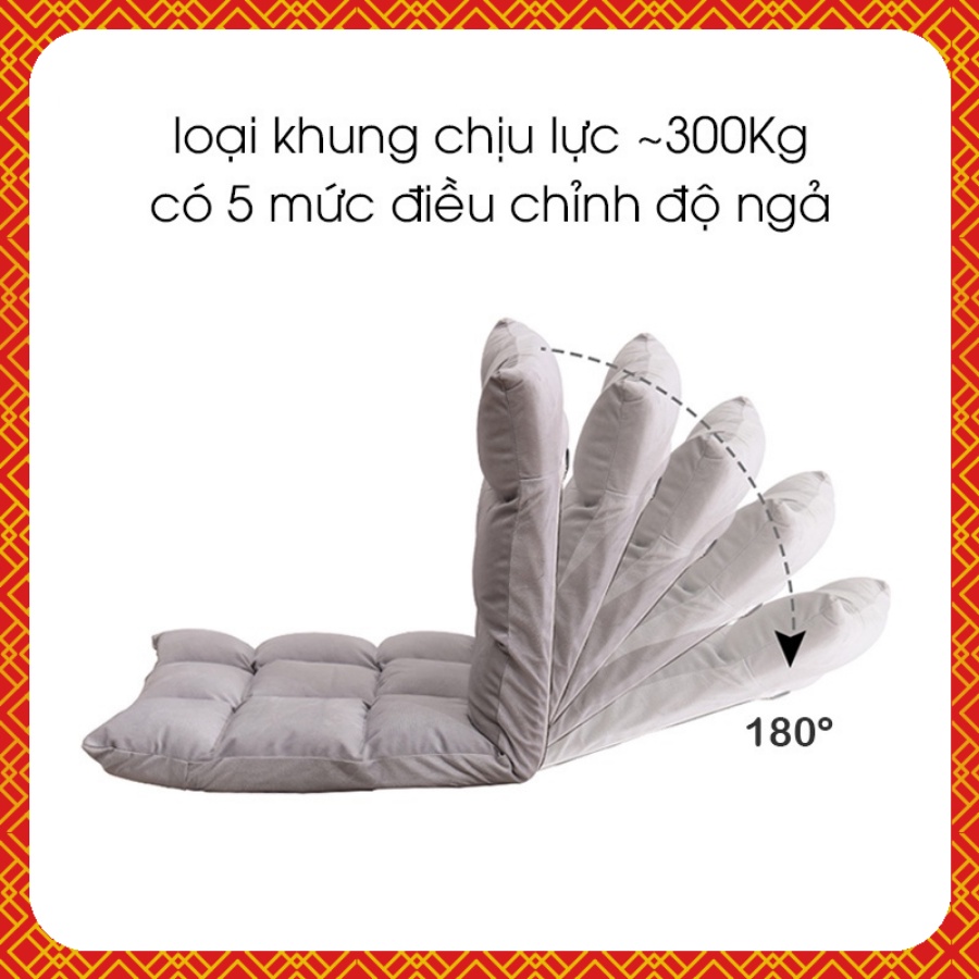 Ghế bệt thư giãn, ghế lười sofa massage, đọc sách tặng kèm gối tựa lưng