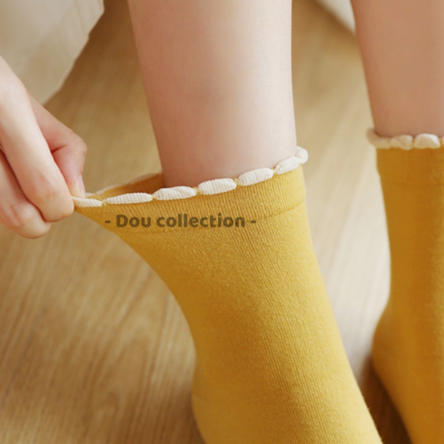 [Nowship2h] Vớ Tất Nữ Cổ Cao Cotton Họa Tiết Smile Phong Cách Hàn Quốc Dễ Thương - Mã TV015