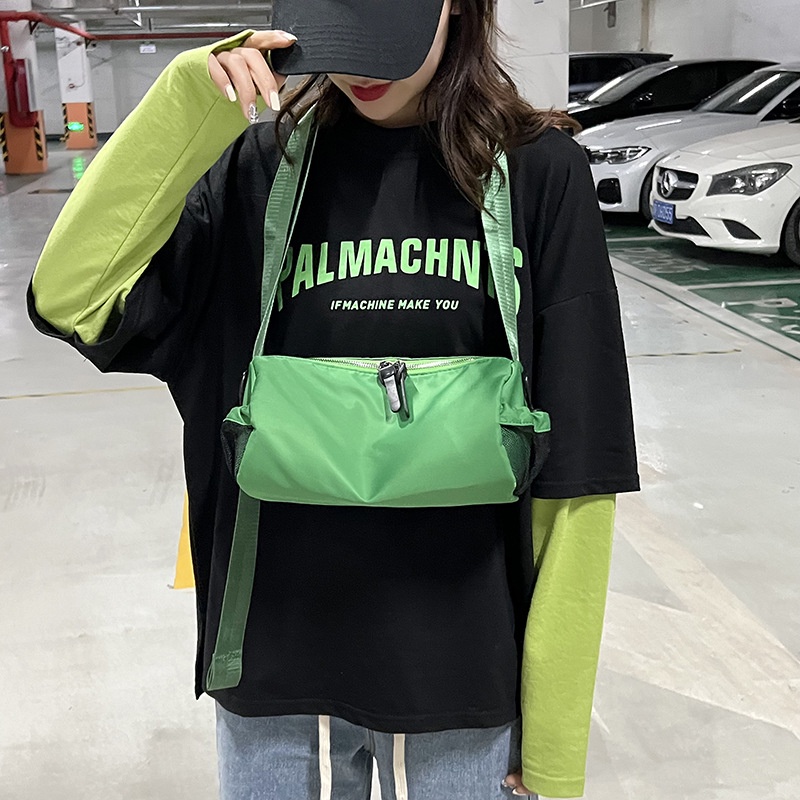 Túi Đeo Chéo Vai Dung Tích Lớn Màu Xanh Dương Chất Liệu Nylon Thời Trang Mùa Hè 2022 Mới Cho Nữ