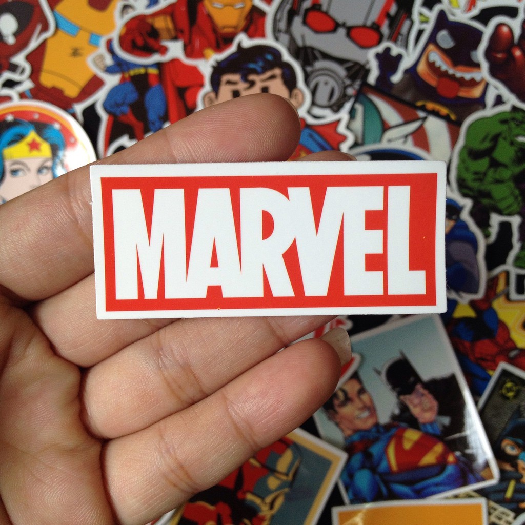 Combo 10 Sticker dán cao cấp chủ đề SIÊU ANH HÙNG - MARVEL - DC COMICS Dùng dán Xe, dán mũ bảo hiểm,dán Laptop,dán Vali