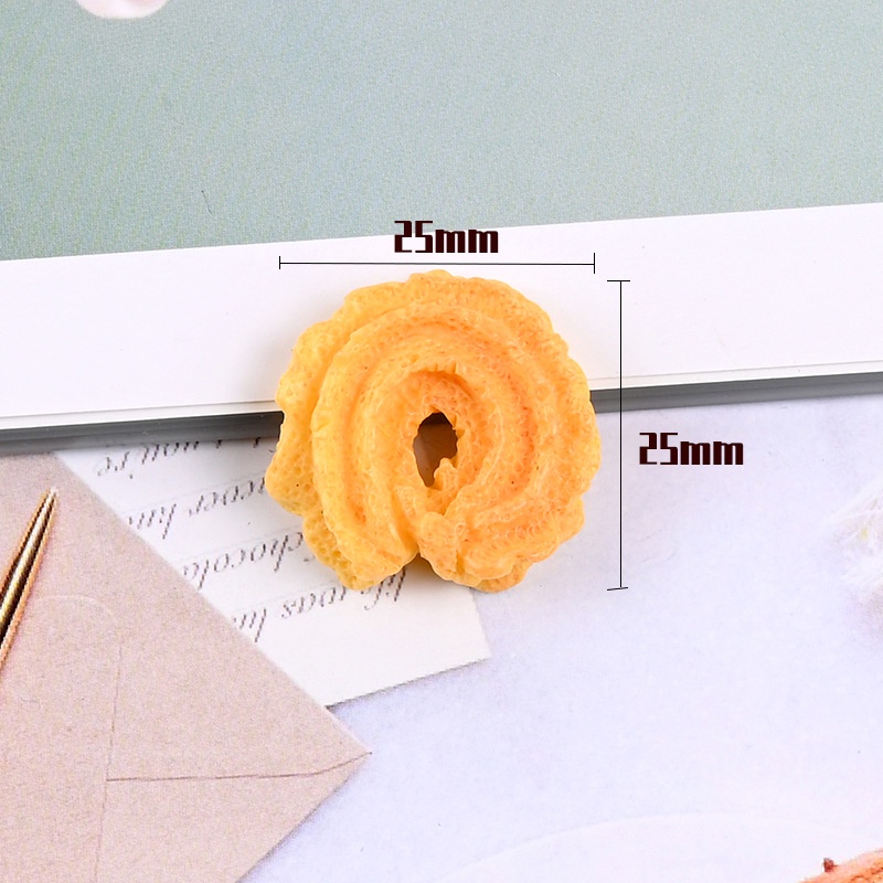 Set 10 mô hình bánh quy bằng nhựa dùng trang trí ốp điện thoại diy