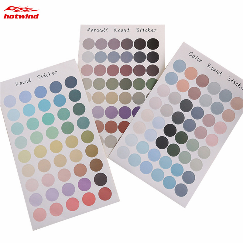 HW Set 48 Miếng Dán Hình Mặt Cười Trang Trí Sổ Lưu Niệm