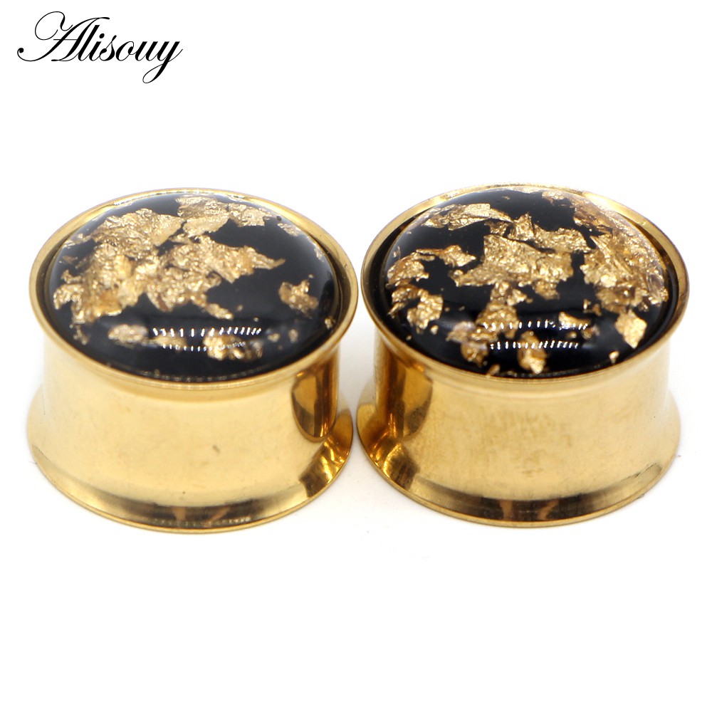 Alisouy Set 2 Khuyên Nong Tai Bằng Thép Thời Trang Cá Tính