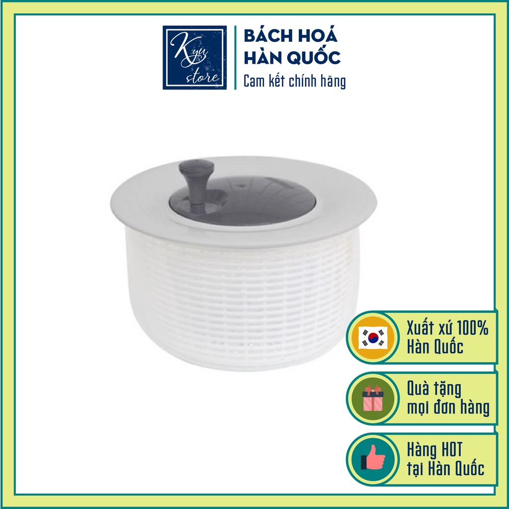 Rổ quay rau chính hãng Hàn Quốc New Cook Charmy ráo rau, giữ được độ tươi lâu của thực phẩm