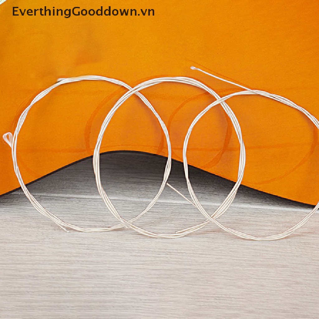 Everthinggooddown Set 6 Dây Đàn Guitar Bằng Nylon Màu Bạc Cho Guitar Cổ Điển