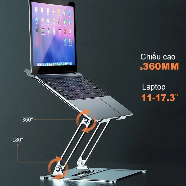 Giá đỡ laptop tablet bằng nhôm kiêm đế tản nhiệt nâng Macbook máy tính bảng Ipad  Z19 điều chỉnh góc nghiêng độ cao | WebRaoVat - webraovat.net.vn