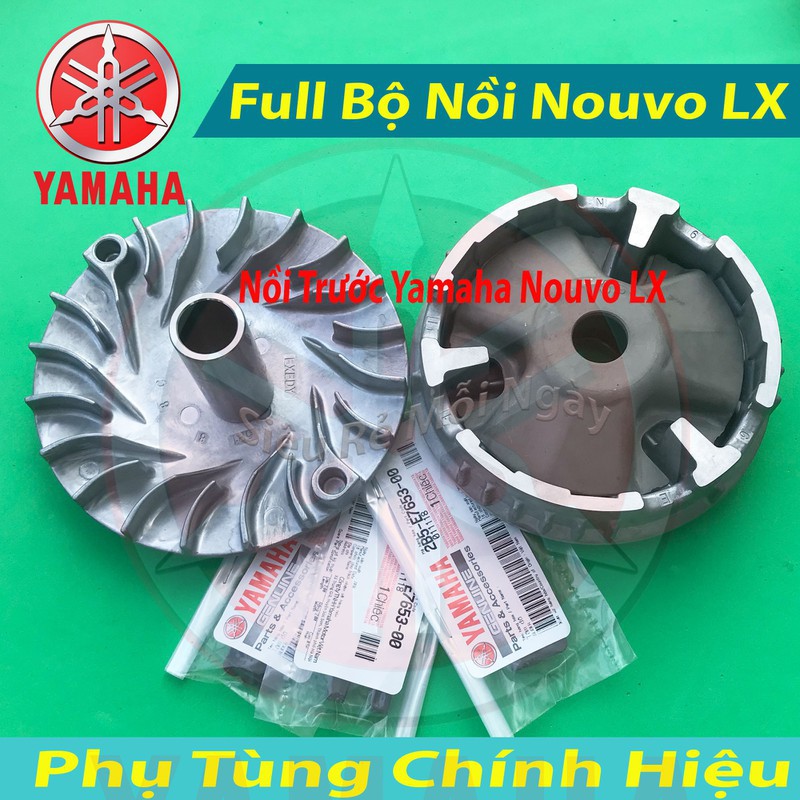 Combo Full Bộ Nồi Trước và Nồi Sau, Dây Curoa, Bi Nồi Yamaha Nouvo LX