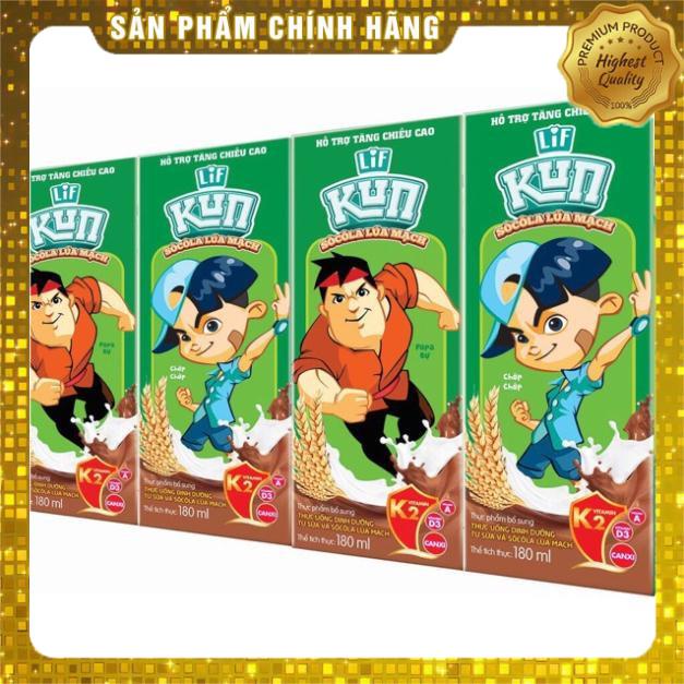 SỮA KUN CAO LỚN K2 CAM, DÂU, CACAO 180ml x 48 hộp