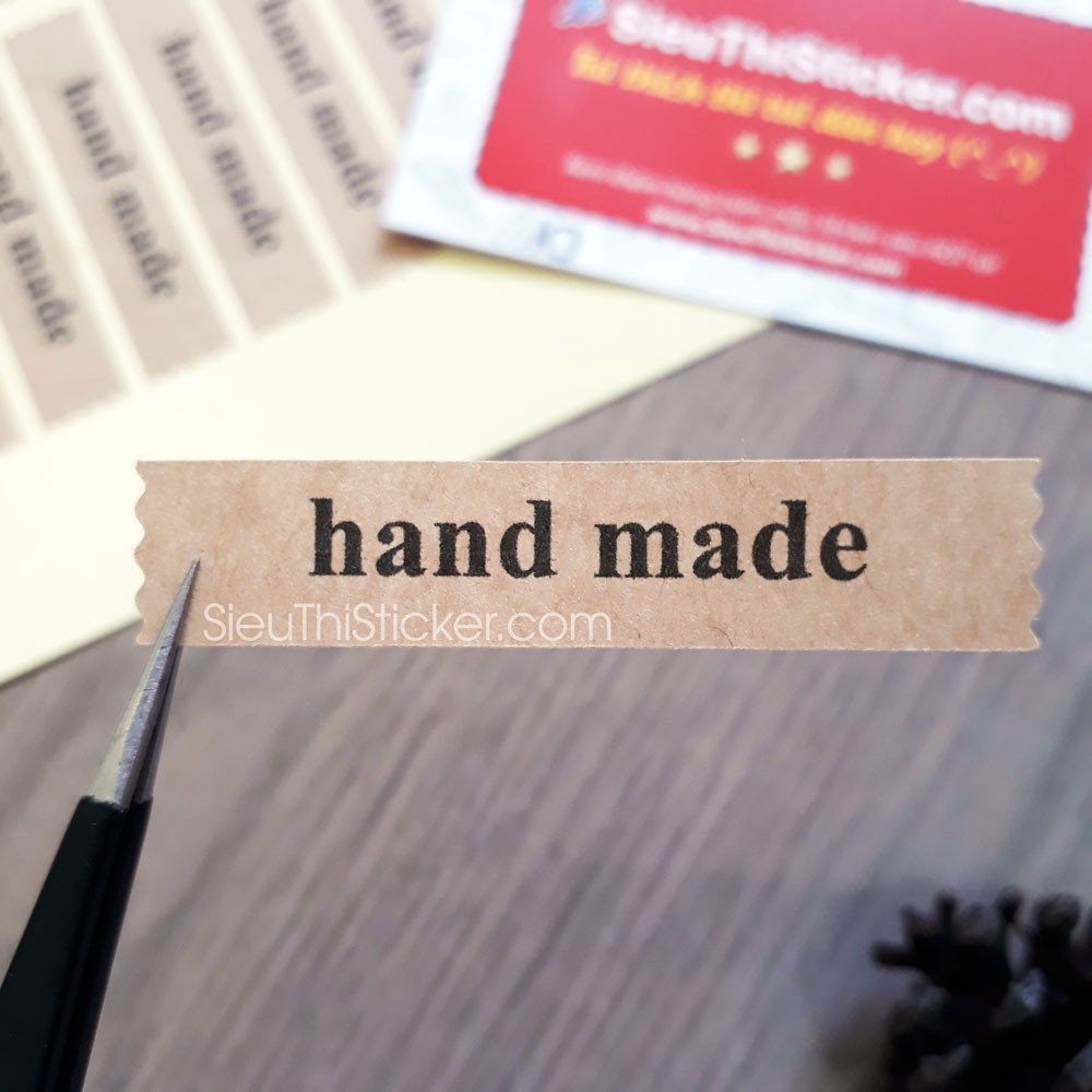 Tem dán Handmade phong cách Vintage cổ điển HMVT06 viền tua dán trang trí hộp bánh,thiệp,gói quà, thiệp cưới, valentine