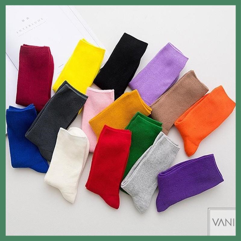 Tất nhún Hàn Quốc Nam Nữ – Kiểu dáng Vintage Vớ len gân tăm nhỏ cổ cao (dài) - La Mode