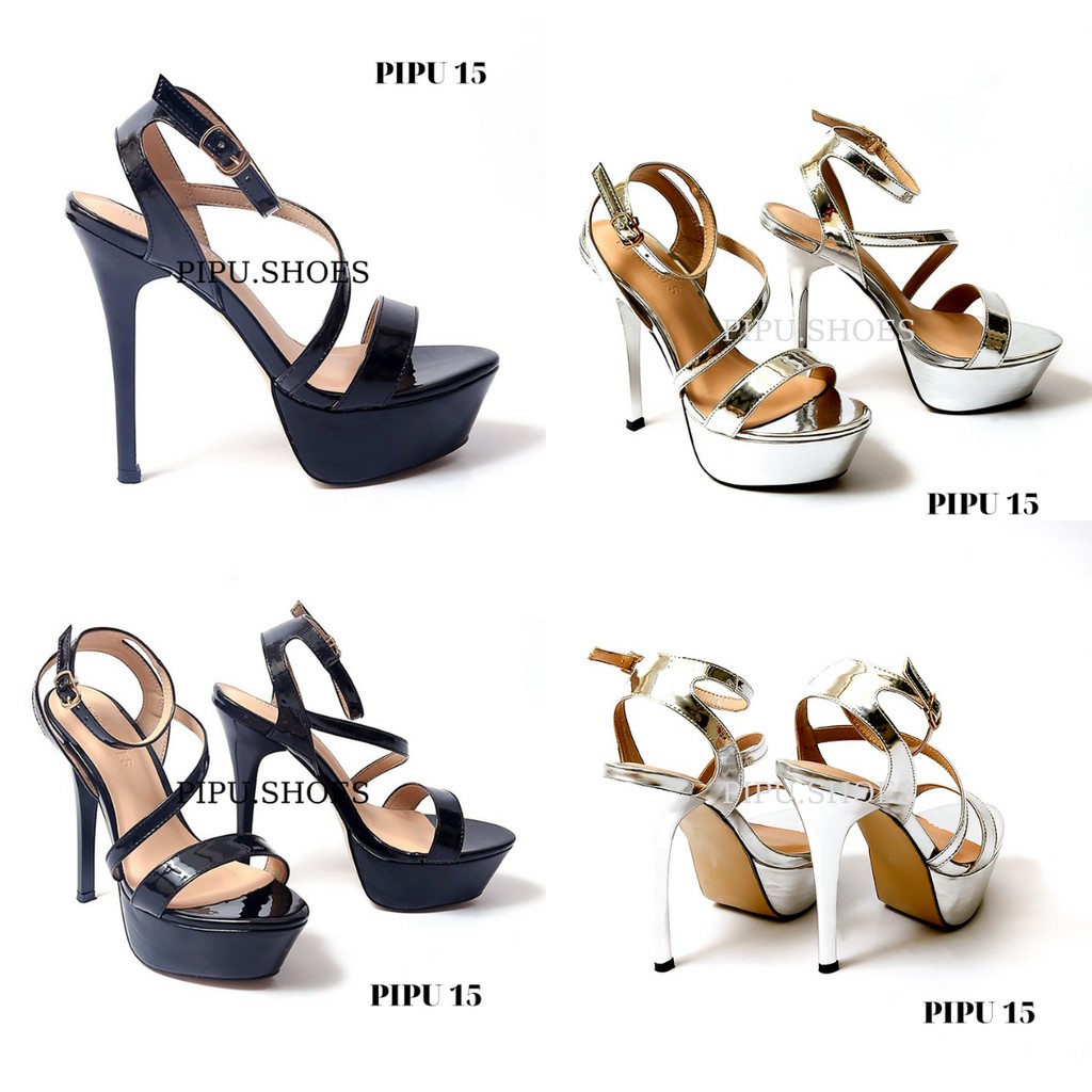 Giày cao gót đế đúp, sandal cao gót nữ trên 10cm catwalk hoa hậu 13cm & 14cm