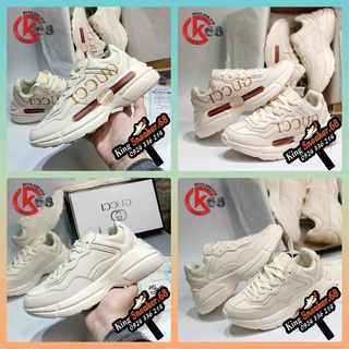 Giày GC Rhyton chữ ngang, trơn Nam Nữ cao cấp chữ IN 3D ko trốc [Full phụ kiện]